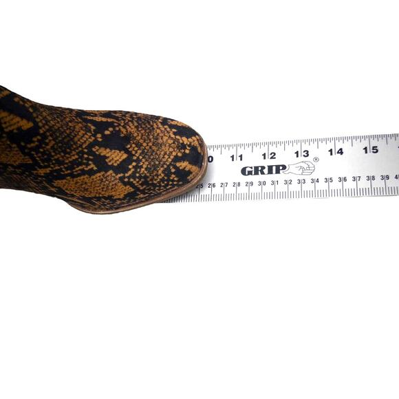 Sofft Canelli Snake Print Calf Hair Square Toe Heeled Ankle Boots 8 Women's - Picture 6 of 10